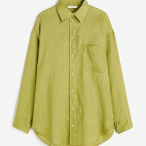 ISO(in search of)  H&M oversized green linen shirt